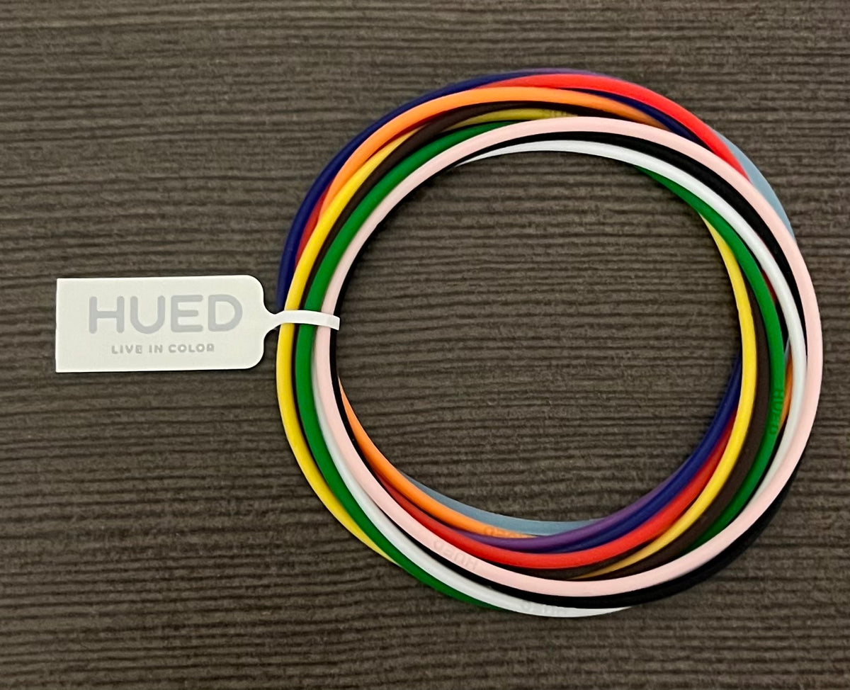 Progress Pride Flag Jelly Bracelets by Hued Bracelets