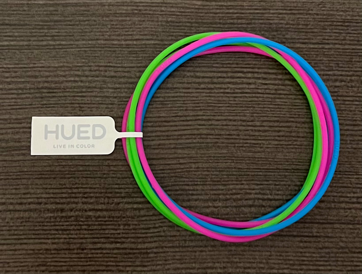 Polysexual Pride Flag Jelly Bracelets by Hued Bracelets