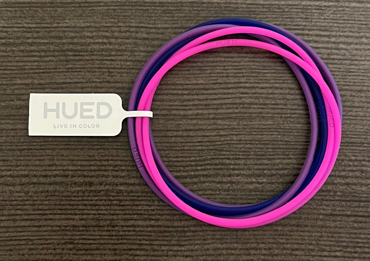 Bisexual Pride Flag Jelly Bracelets by Hued Bracelets